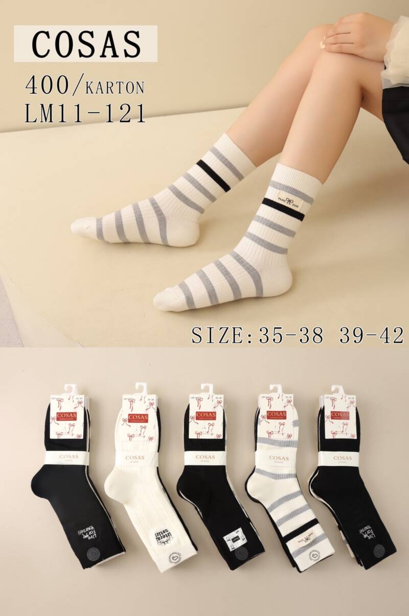 Skarpety damskie Roz 35-42, Mix kolor Paczka 40 szt